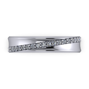 Concaved eternity ring
