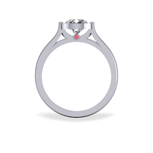 Modern bezel set engagement ring