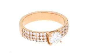 Rose Gold Pave Diamond Dress Ring - Portfolio