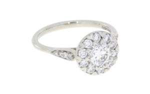 Contemporary Diamond Cluster Engagement Ring - Portfolio