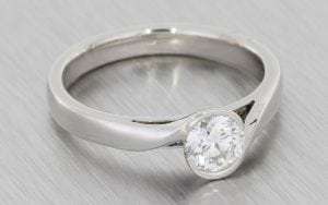 Diamond And Amethyst Bypass Engagement Ring - Portfolio