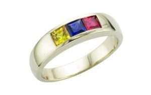 Columbian ruby sapphire and gold male engagement ring - Portfolio