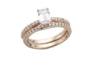 14ct rose gold engagement ring and wedding ring set - Portfolio