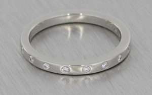 Flush Set Diamond Wedding Ring